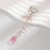 occidental style  lovely heart-shaped pendant key buckle woman  sweet wind tulip Pearl fitting