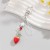occidental style  lovely heart-shaped pendant key buckle woman  sweet wind tulip Pearl fitting