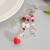 occidental style  lovely wind Acrylic pendant pendant  Pearl beads Alloy key buckle