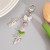 occidental style  lovely wind Acrylic pendant pendant  Pearl beads Alloy key buckle