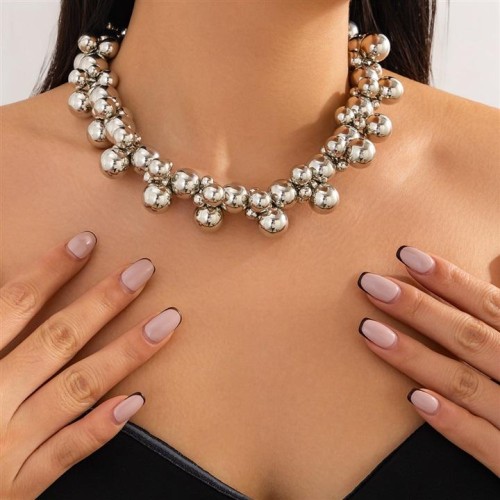 occidental style  imitate Pearl necklace  retro Irregular beads Collar