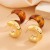 occidental style ins wind leopard pattern Peach heart buckle  geometry treeEarring set