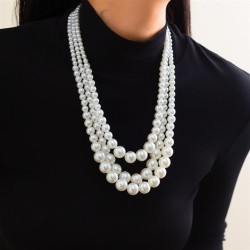 occidental style ins Pearl beads beads necklace  windecklace set