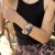 occidental style ins Metal Round bangle  personality width surfaceracelet set