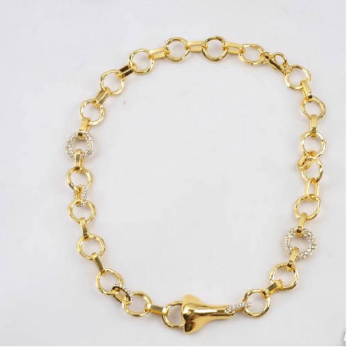 occidental style Irregular cirque diamond chain necklace high Street Snap clavicle chain