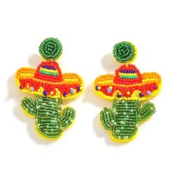 occidental style lovely cartoon color handmade beads earrings creative Earring