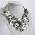 same style high flowers tassel petal rope necklace  handmade weave multilayer clavicle chain