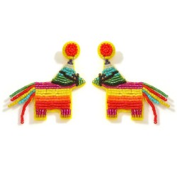occidental style lovely cartoon rainbow handmade beads earrings creative anima..