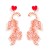 occidental style Peach heart plates earrings  animal exaggerating personality wind earring