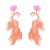 occidental style Peach heart plates earrings  animal exaggerating personality wind earring