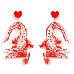  occidental style Peach heart plates earrings  personality creative samll exag..