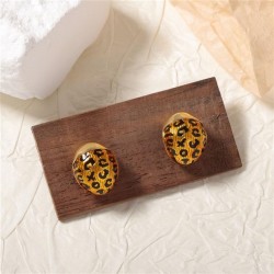  retro fashion temperament leopard all-Purpose geometry ear stud leisure Autum..