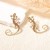 occidental style fashion creative trend animal Alloy embed colorful diamond ear stud Earring personality leisur