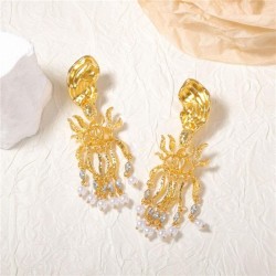  mediumVintage fashion personality exaggerating asymmetry long style tassel ea..