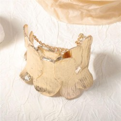  retro high Alloy petal flowers lady bangle exaggerating all-Purpose samll sty..