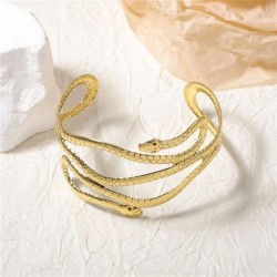  occidental style fashion personality wind Metal opening snake lady bangle cre..