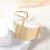  Irregular personality half hollow geometry pattern Metal width surface opening lady bangle