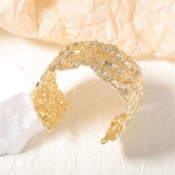  punk wind fashion brief surface Metal width surface lady bangle all-Purpose d..
