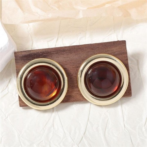  Autumn and Winter style fashion wind beads retro brief all-Purpose high woman ear stud