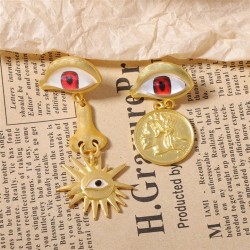 retroVintage medium trend asymmetry eyes long style earring  all-Purpose temp..