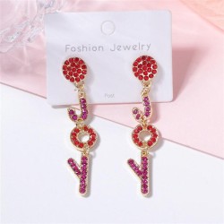 fashion romantic samll Word unique Alloy beads zircon earring all-Purpose woma..