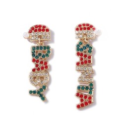 christmas brief fashion Alloy beads unique Word earring     lovely trend samll..