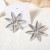  occidental style brief fashion retro wind Metal textured flowers sun flower exaggerating all-Purpose ear stud w