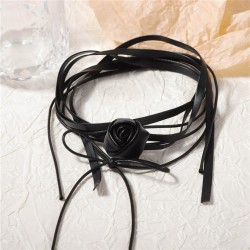  fashion brief black high belt multilayer flower long style lady all-Purpose n..