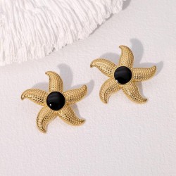  occidental style wind starfish earrings gilded color high retro temperament s..