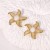  occidental style wind starfish earrings gilded color high retro temperament samll stainless steel ear stud