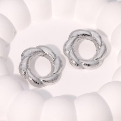 occidental style retro brief all-Purpose high earrings geometry Round personal..
