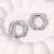 occidental style retro brief all-Purpose high earrings geometry Round personality exaggerating gilded stainless st