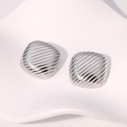 occidental style geometry square earrings fashion briefins high stainless stee..
