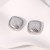 occidental style geometry square earrings fashion briefins high stainless steel ear stud woman