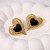  occidental style retro heart-shaped earrings temperament high gilded color stainless steel ear stud
