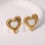  occidental style retro heart-shaped earrings temperament high gilded color stainless steel ear stud