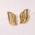 occidental style brief wind earrings wings surface temperament high personality samll stainless steel ear stud