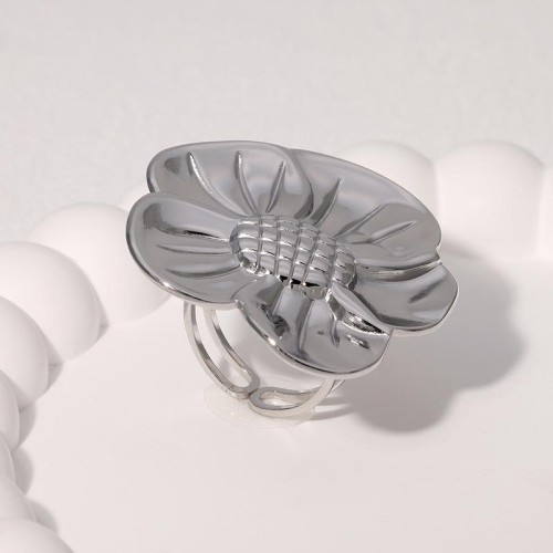 occidental style retro temperament exaggerating personality flowers elegantins wind high gilded stainless steel r