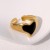 occidental style fashion brief all-Purpose heart-shaped retro personality lovely high gilded stainless steel rin