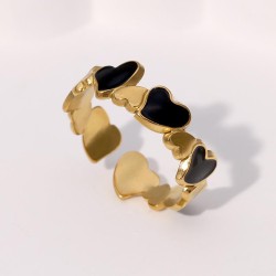  occidental style medium high heart-shaped brief lovely gilded stainless steel..