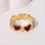  occidental style medium high heart-shaped brief lovely gilded stainless steel ring