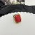 occidental style samll Metal square resin gem opening ring high