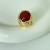 occidental style samll Metal square resin gem opening ring high