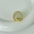 occidental style samll Metal square resin gem opening ring high