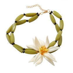  exaggerating flowers resin earrings necklace bracelet lady