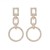 occidental style geometry circle earrings lady high temperament Rhinestone hollow earring Earring