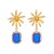 Metal chrysanthemum Rhinestone pendant temperament exaggerating lady earrings occidental style earring