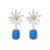 Metal chrysanthemum Rhinestone pendant temperament exaggerating lady earrings occidental style earring