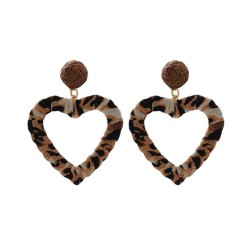 leopard love earrings occidental style high earring fashion retro all-Purpose ..