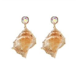 natural wind embed gilded earring Shells Earring lady earrings